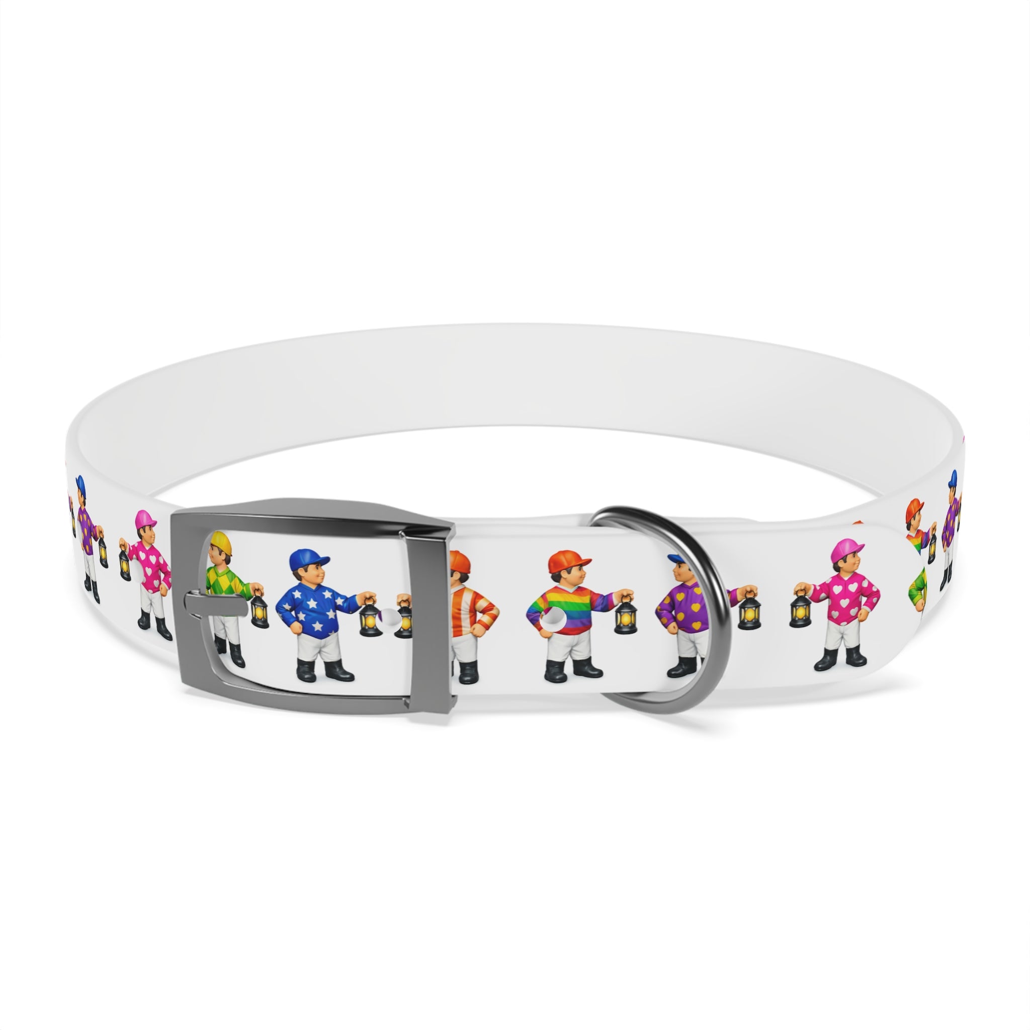 Comical lawn jockey waterproof dog collar