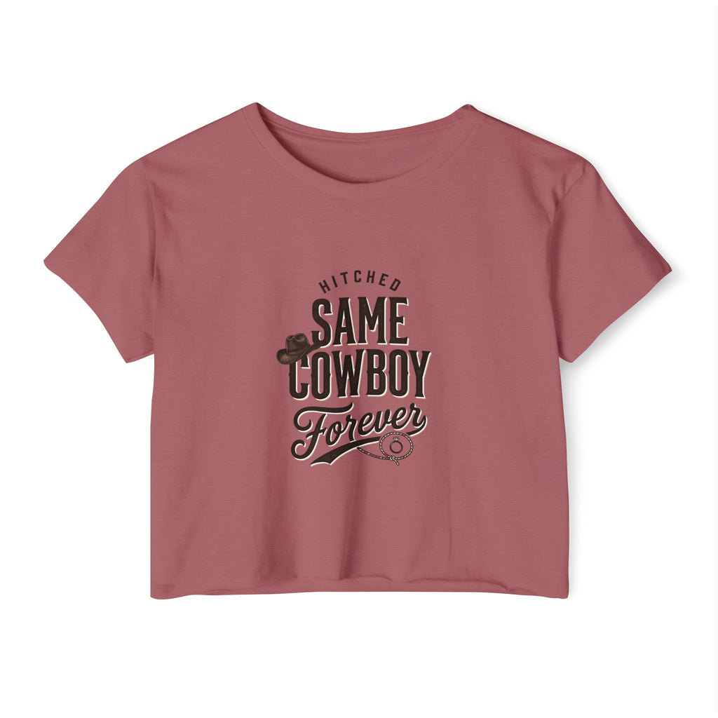 Same Cowboy Forever Crop Top — Women's Western Festival Tee
