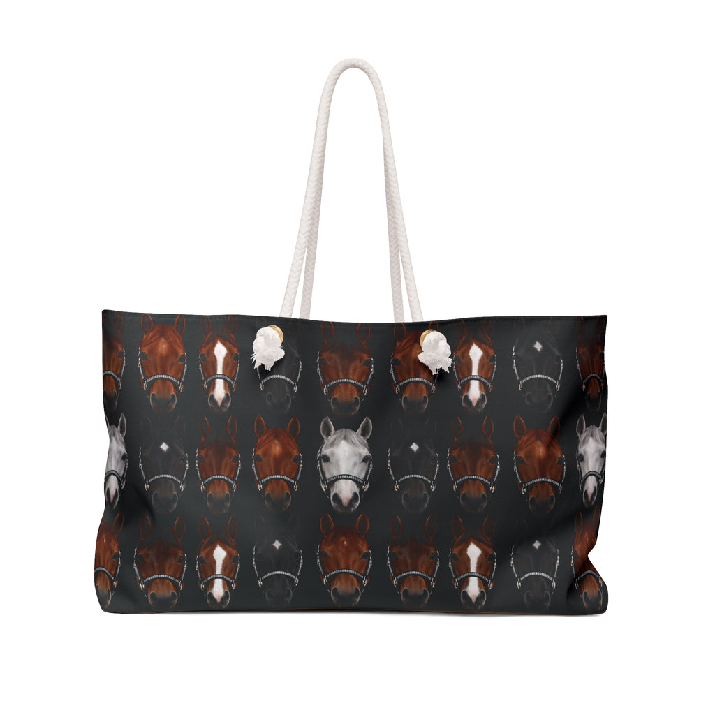 Equestrian Horse Pattern Weekender Bag