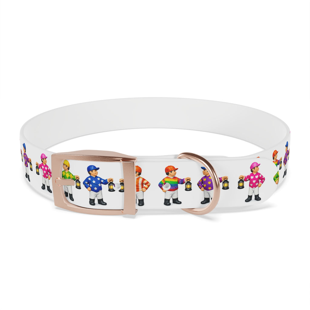 Comical lawn jockey waterproof dog collar