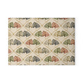 Glass Cutting Board — Diamond grid horses Pattern Soft Rustic Kitchen Decor