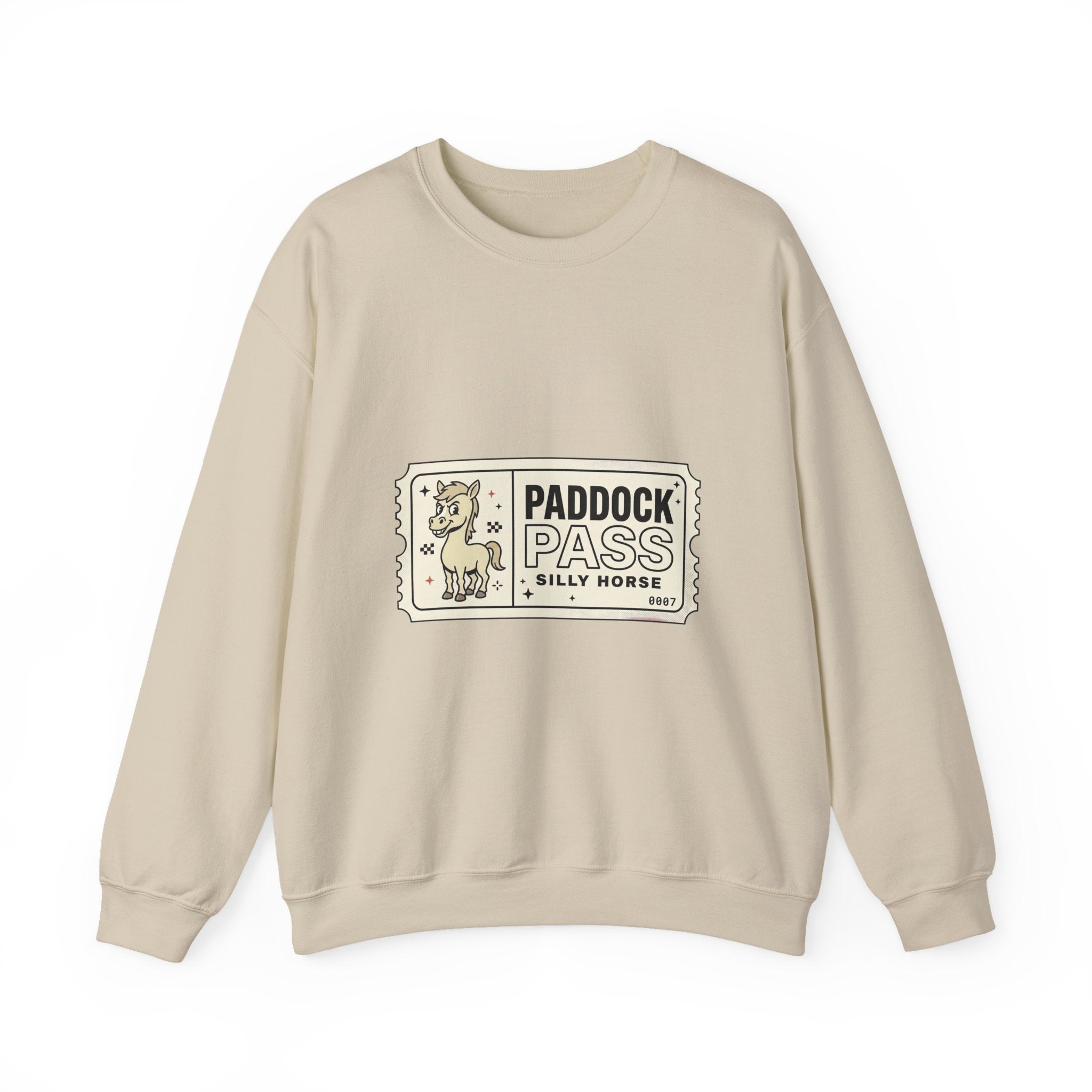 Paddock Pass Silly Horse Sweatshirt | Racing Meme, Fan