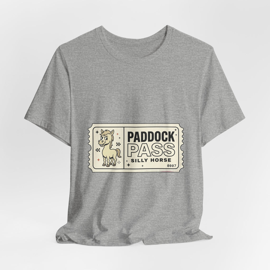 Paddock Pass Silly Horse T-Shirt | Racing Meme, Track Day Crew