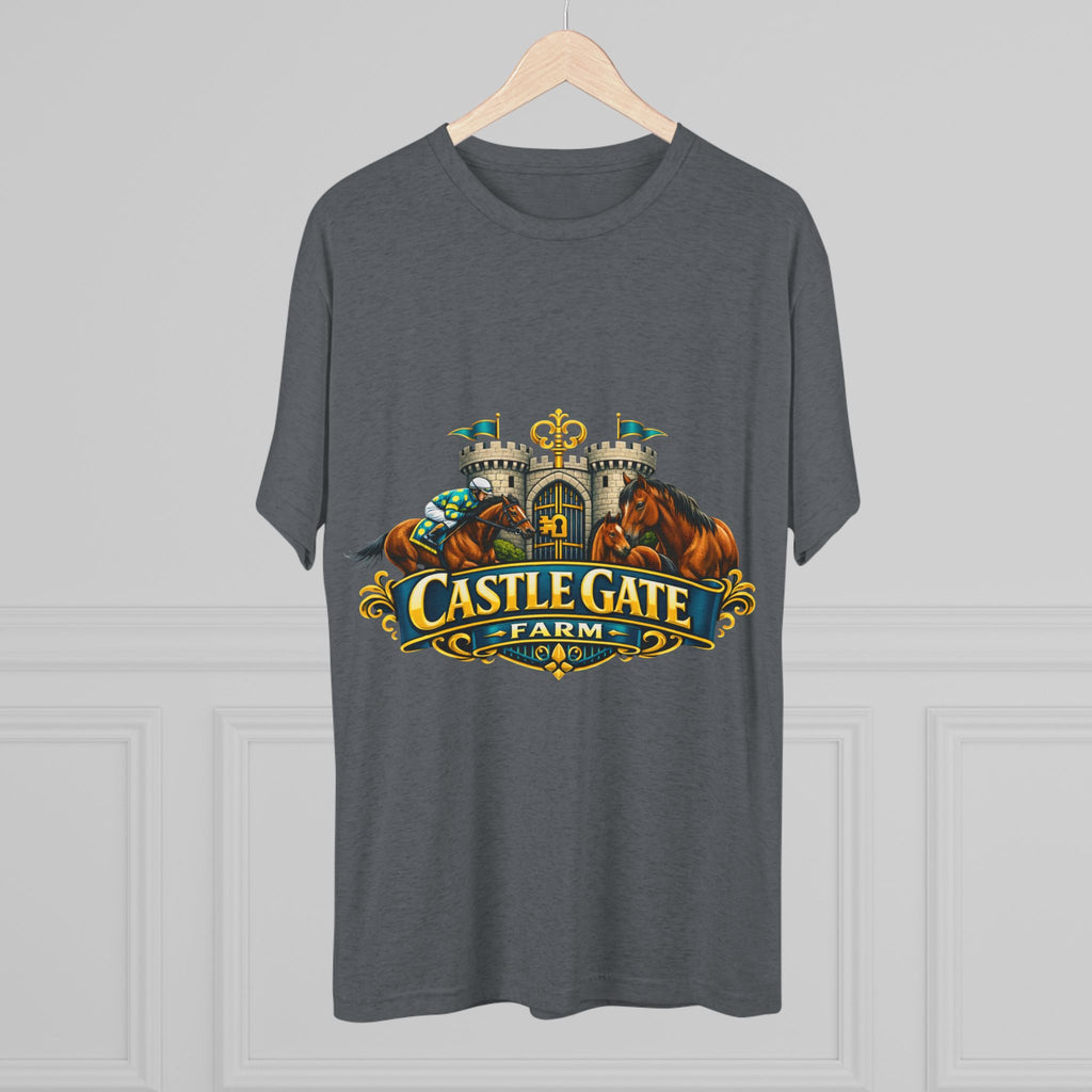 Castle Gate Farm T-Shirt – Retro Crest Logo Tee for Farm Lovers