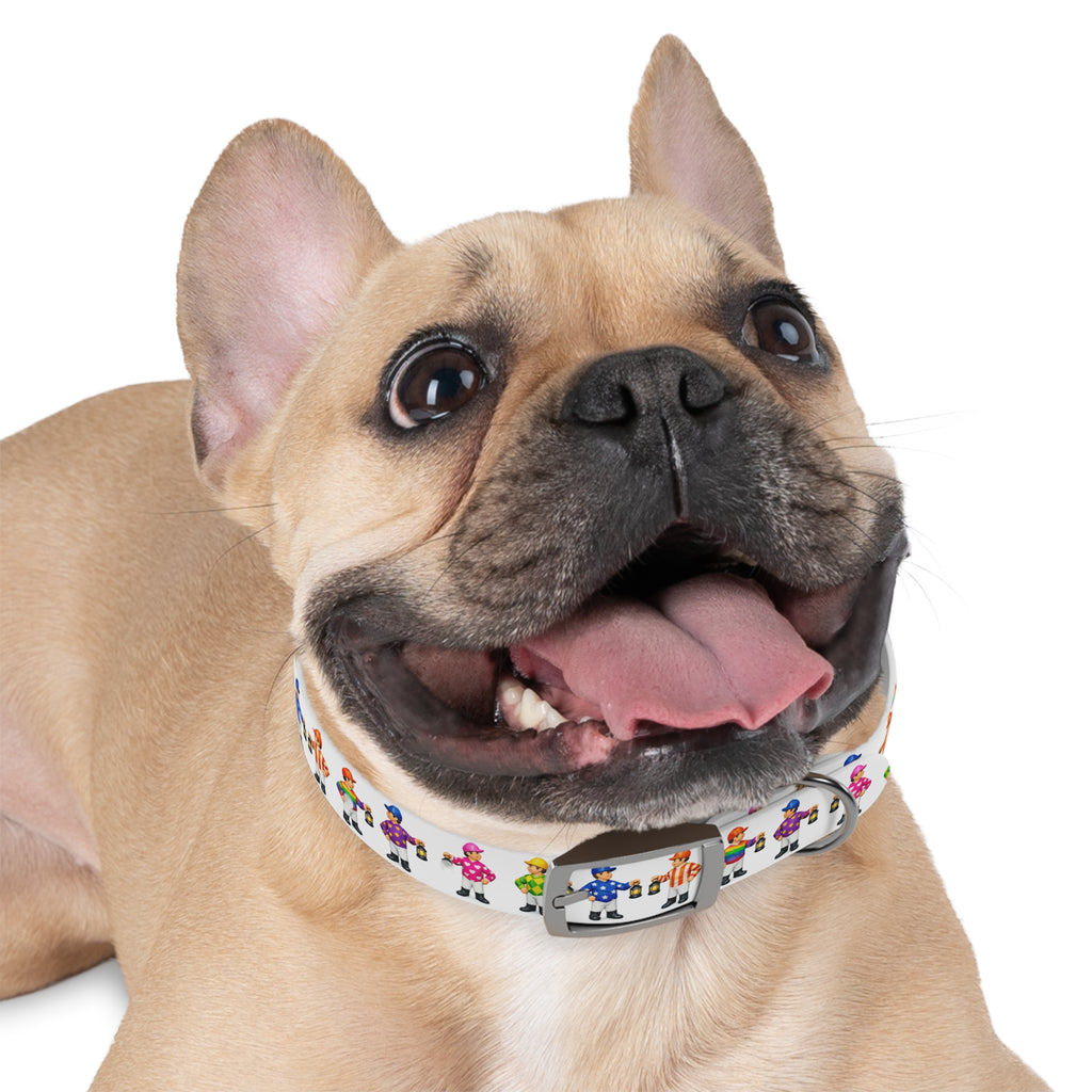 Comical lawn jockey waterproof dog collar