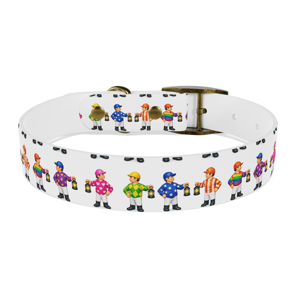 Comical lawn jockey waterproof dog collar
