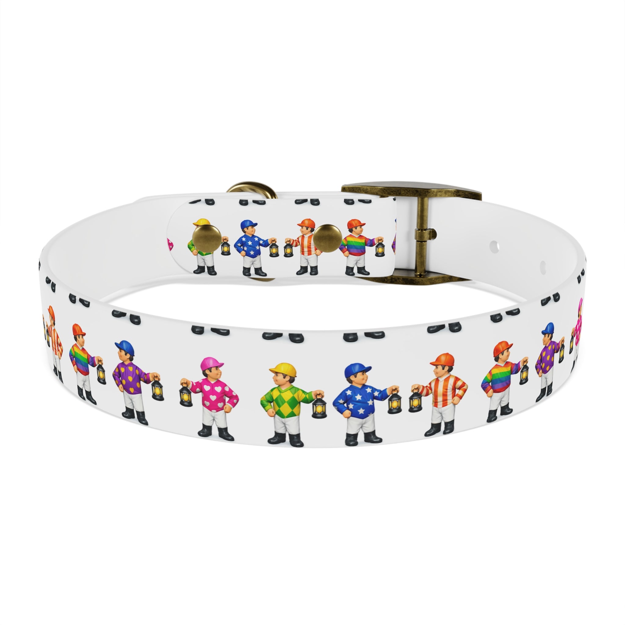 Comical lawn jockey waterproof dog collar