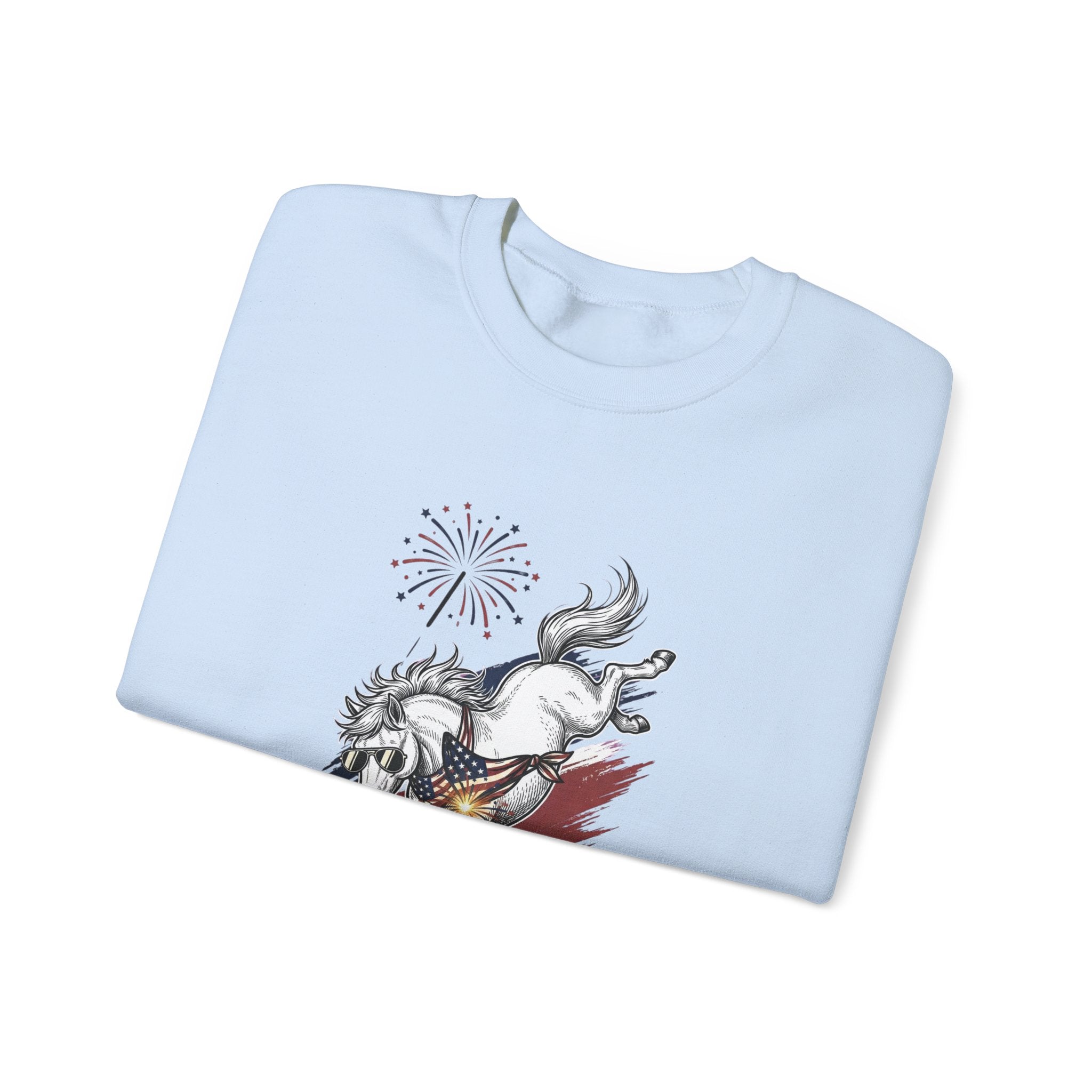 Feral but Free horse illustration Sweatshirt | quirky millennial humor
