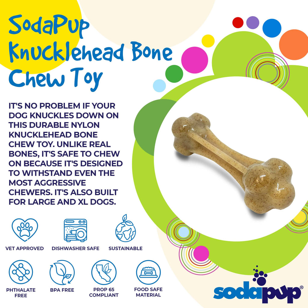 Knuckle Bone Nylon Dog Chew Toy For Aggressive Chewers Made in USA