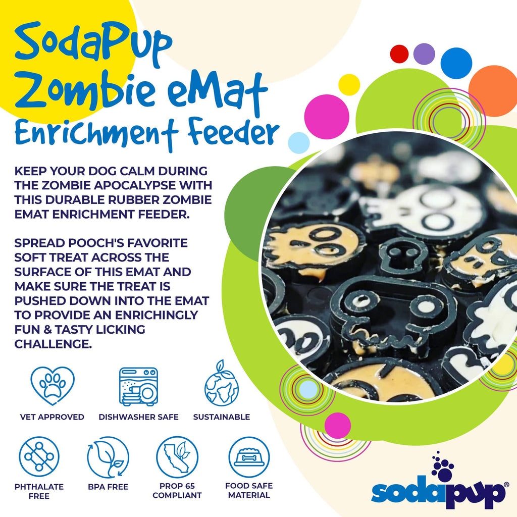 SodaPup Zombie eMat Enrichment Lick Mat for Dogs and Cats