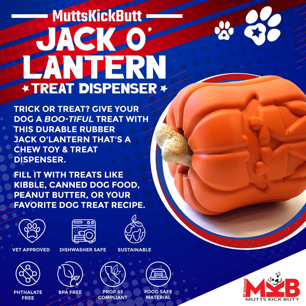 Jack O' Lantern Dog Toy Chew Toy and Treat Dispenser eDispenser