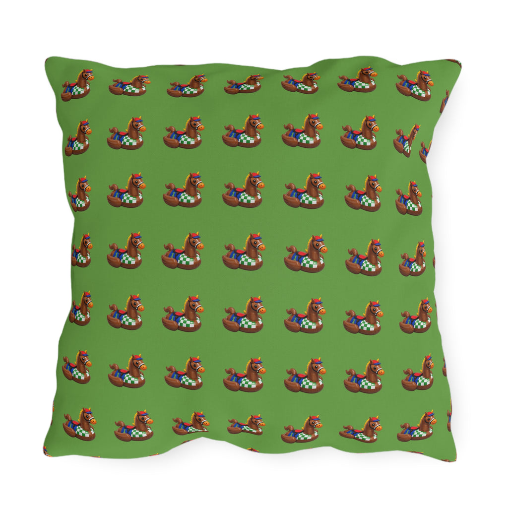 Green comical Horse Rubber Duck Pattern