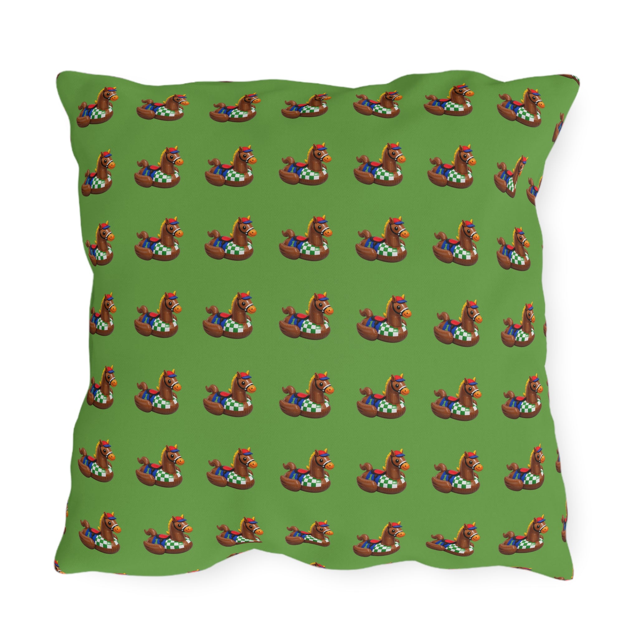 Green comical Horse Rubber Duck Pattern