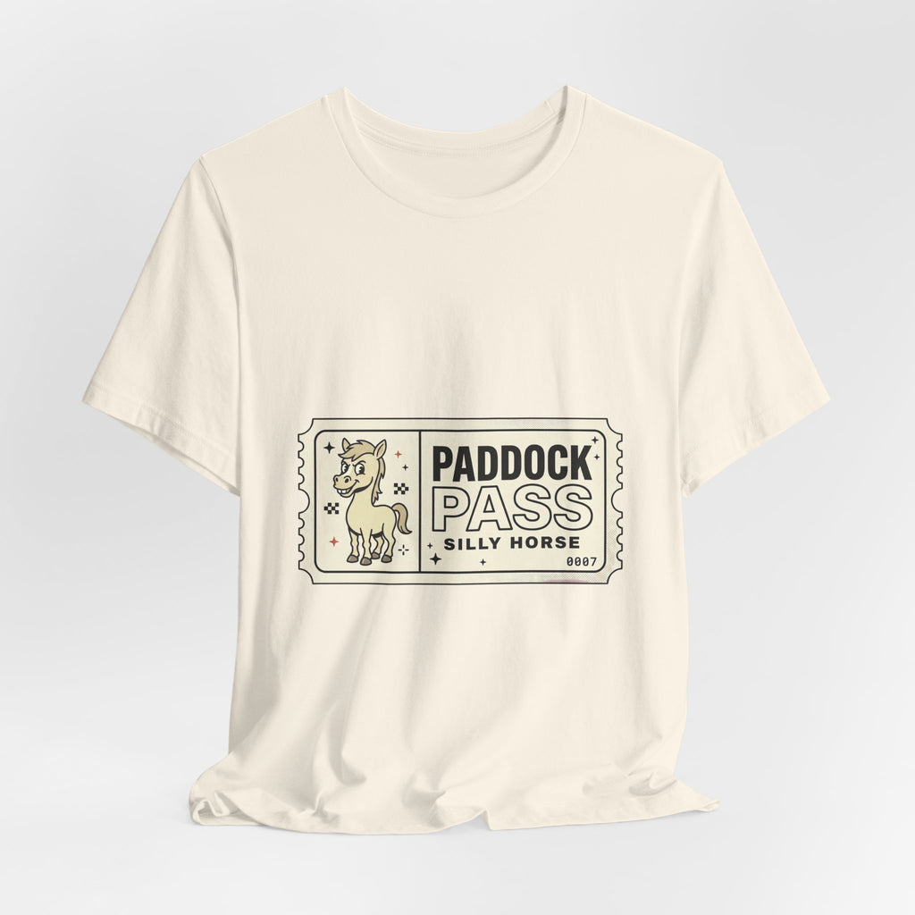 Paddock Pass Silly Horse T-Shirt | Racing Meme, Track Day Crew
