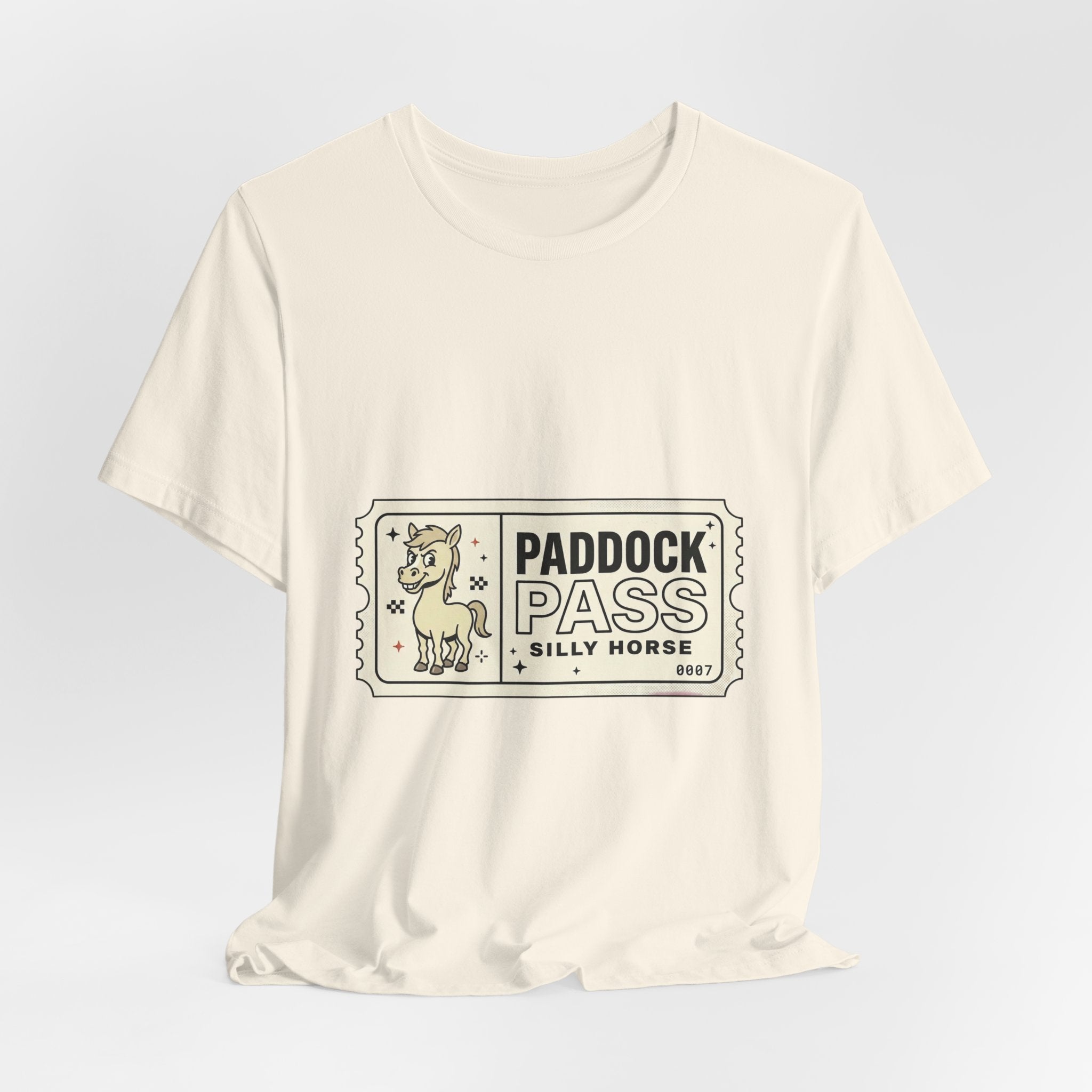 Paddock Pass Silly Horse T-Shirt | Racing Meme, Track Day Crew