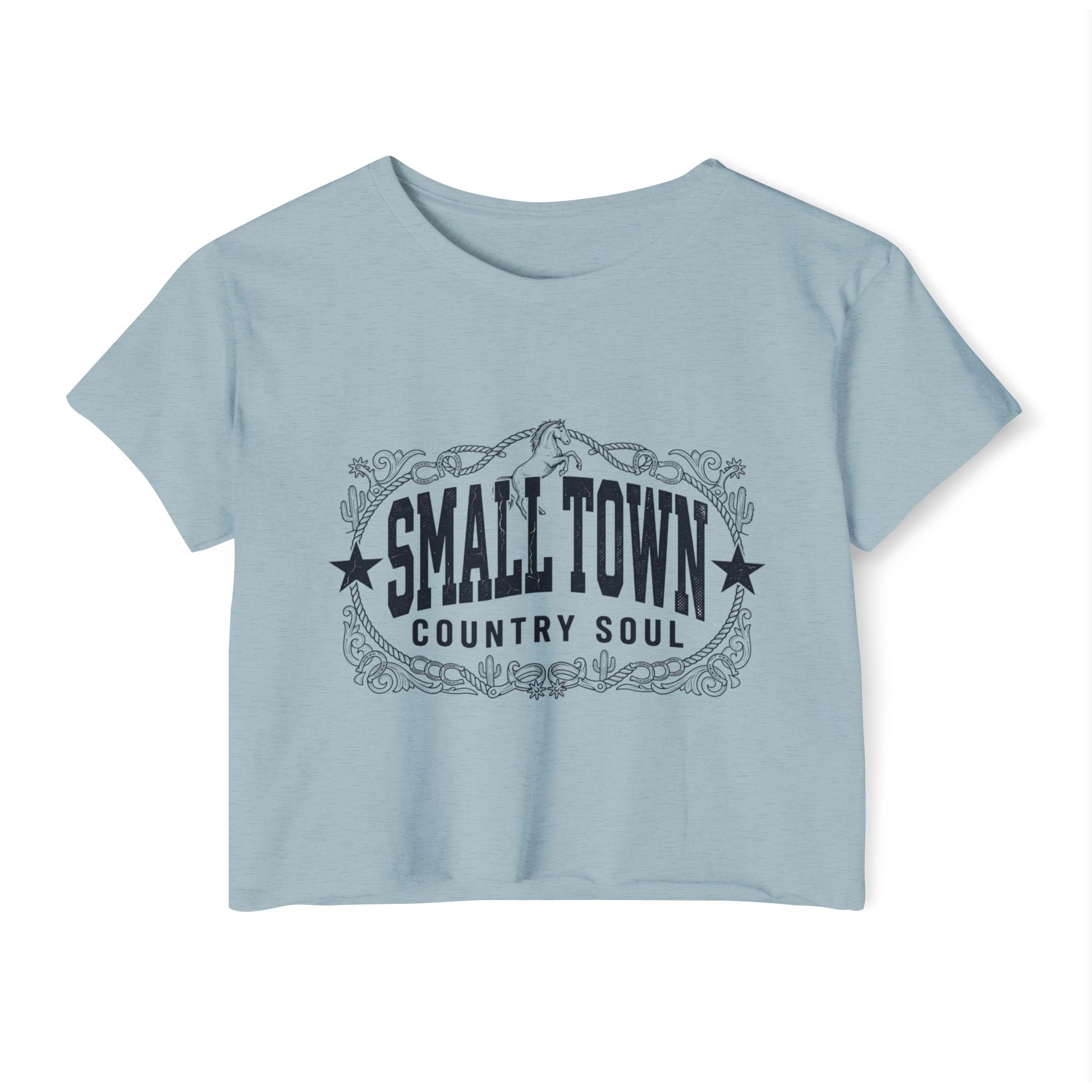 Small Town Country Soul Crop Top — Women’s Festival Graphic Tee