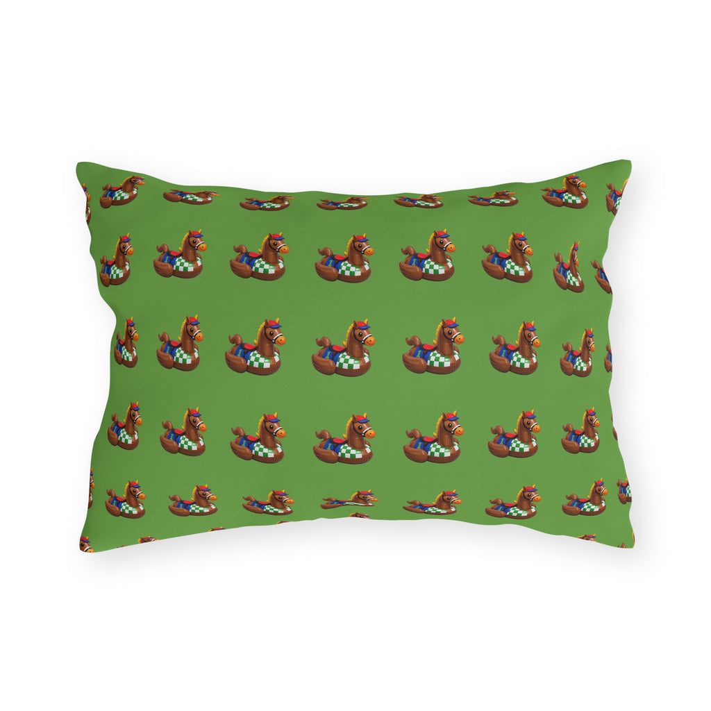 Green comical Horse Rubber Duck Pattern
