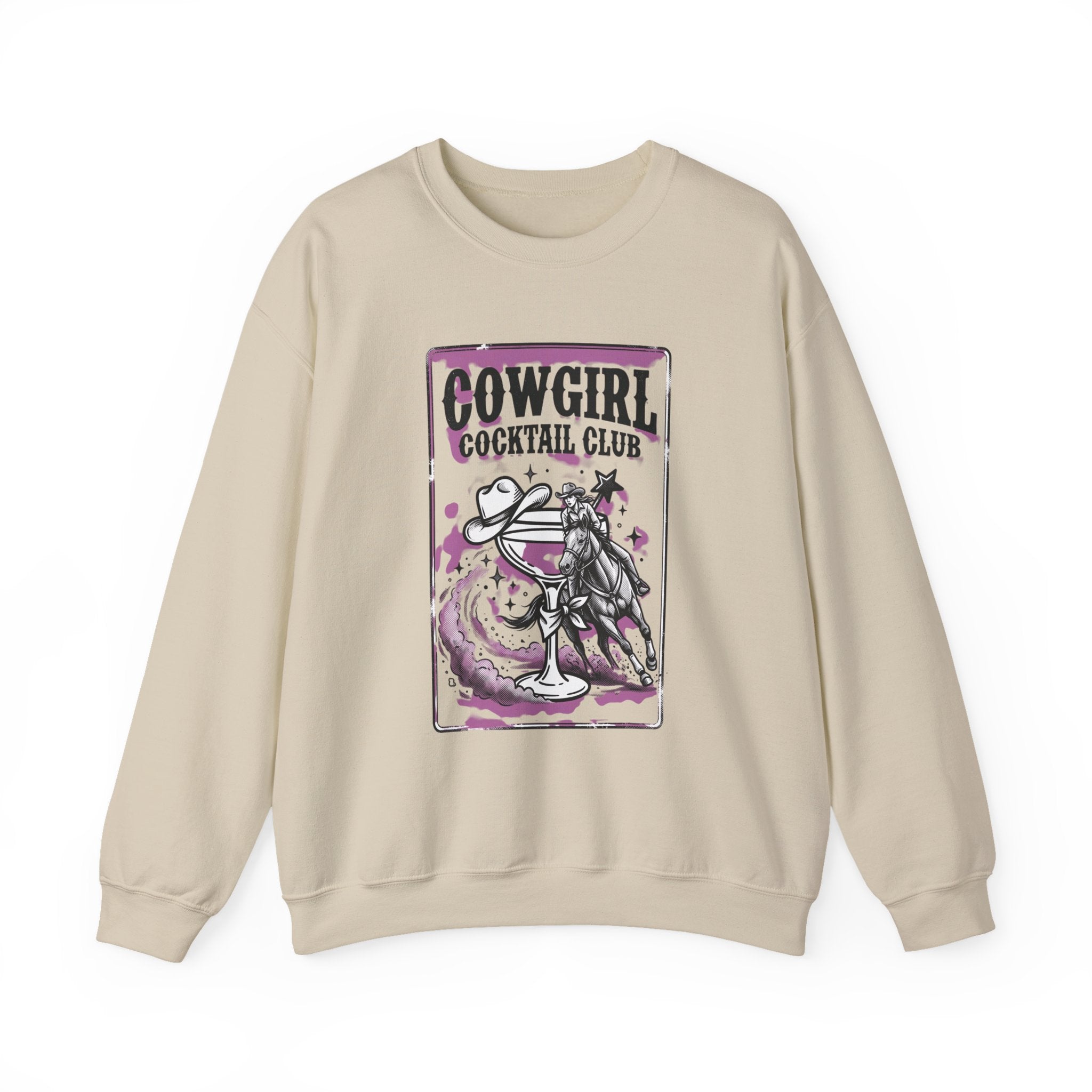 Cowgirl Cocktail Club Crewneck | Country Aesthetic, Western Graphic