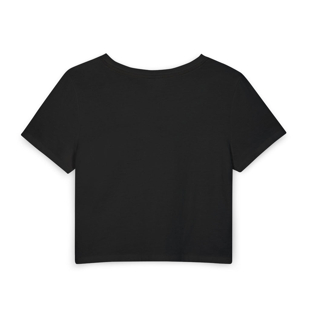 Smiling Horse Crop Tee — Funny Horse Face Womens Baby Tee