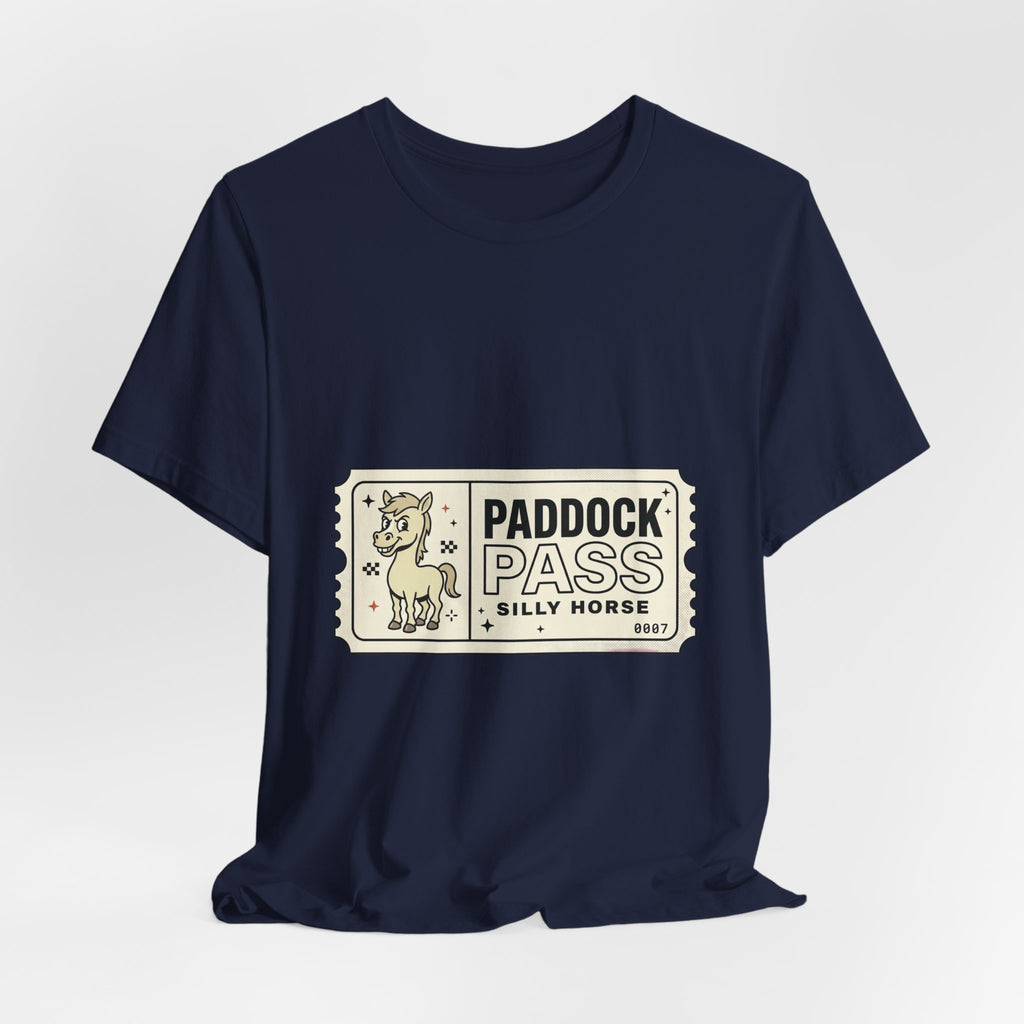 Paddock Pass Silly Horse T-Shirt | Racing Meme, Track Day Crew