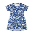 Equestrian horse racing Pattern T‑Shirt Dress — Blue Horse Racing Print