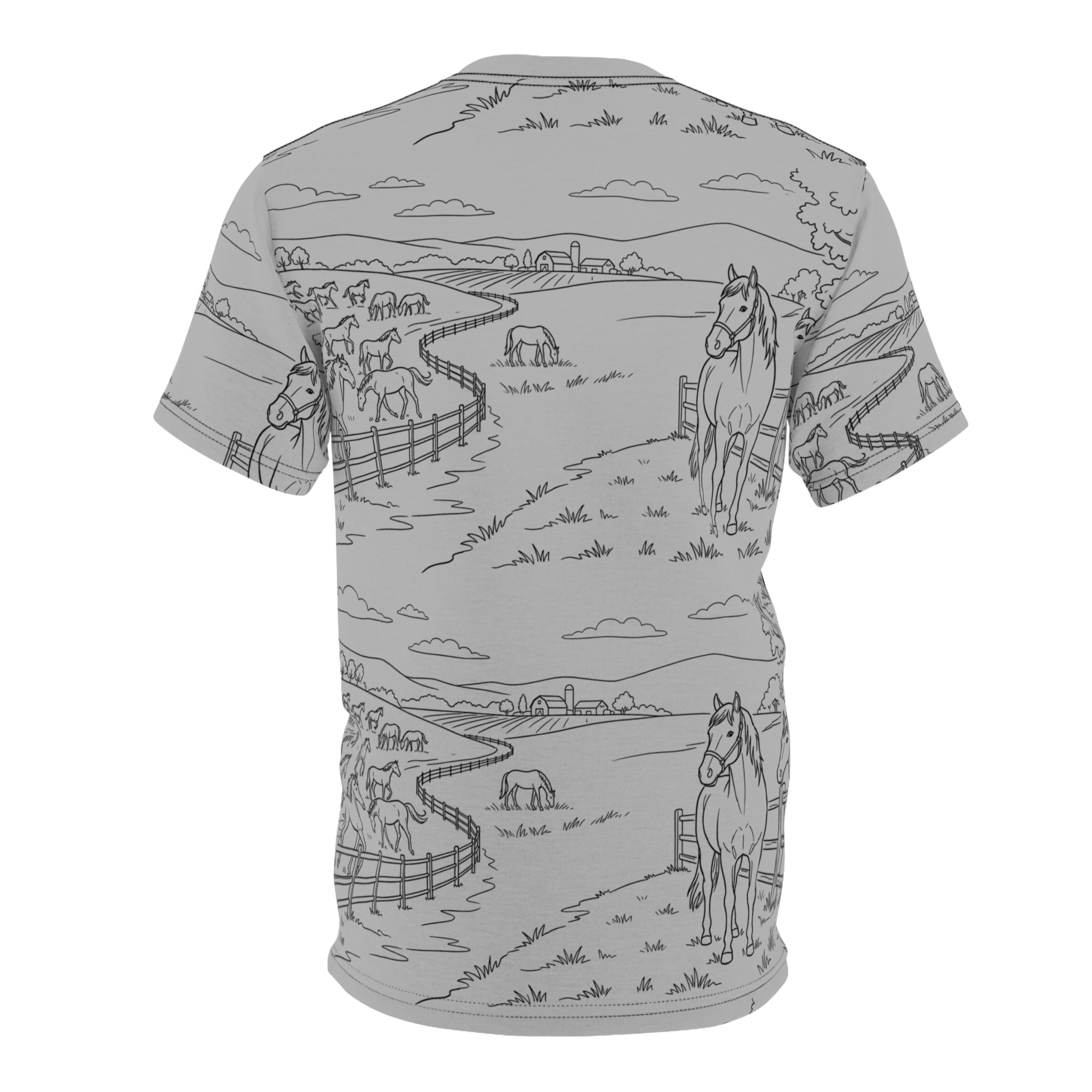 Horse Lover All-Over Print Tee — "All I Need Is This Horse" Graphic Shirt