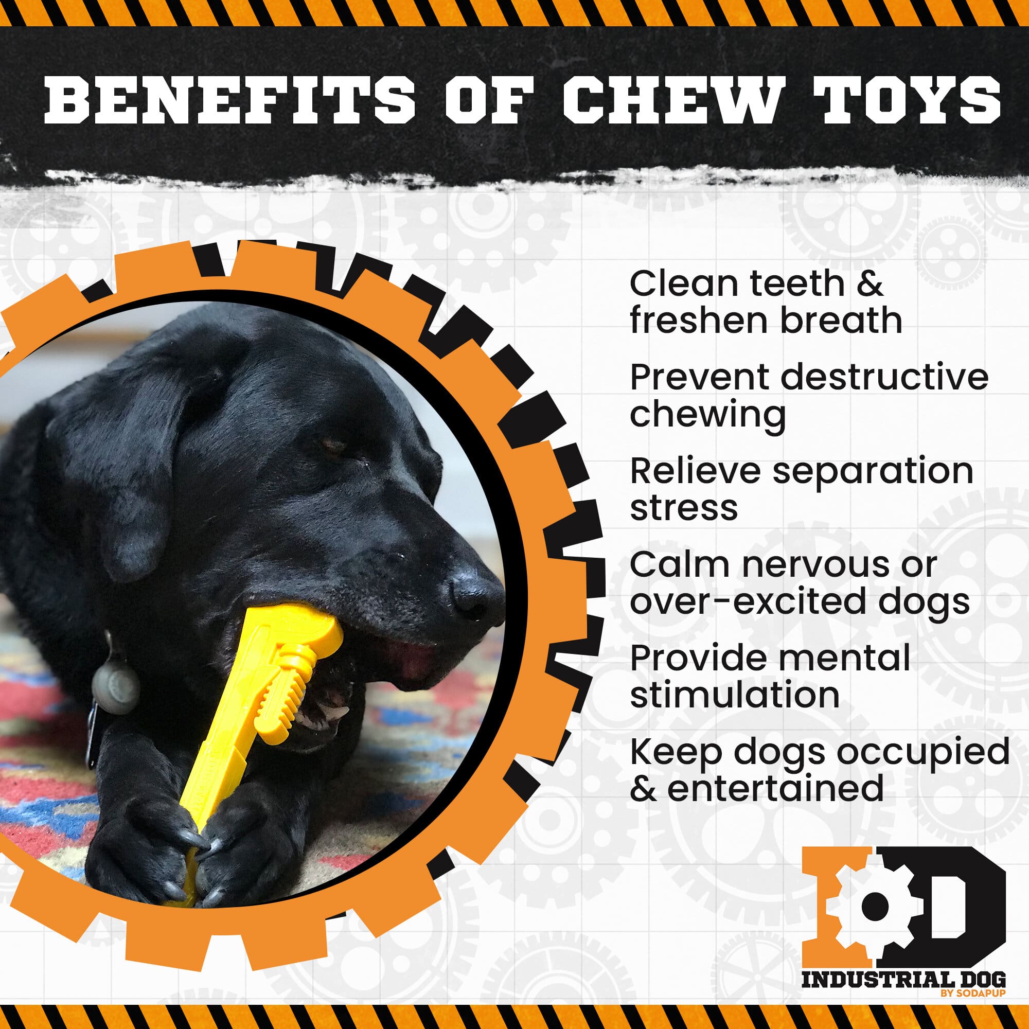 SodaPup Pipe Wrench Nylon Dog Toy For Aggressive Chewers