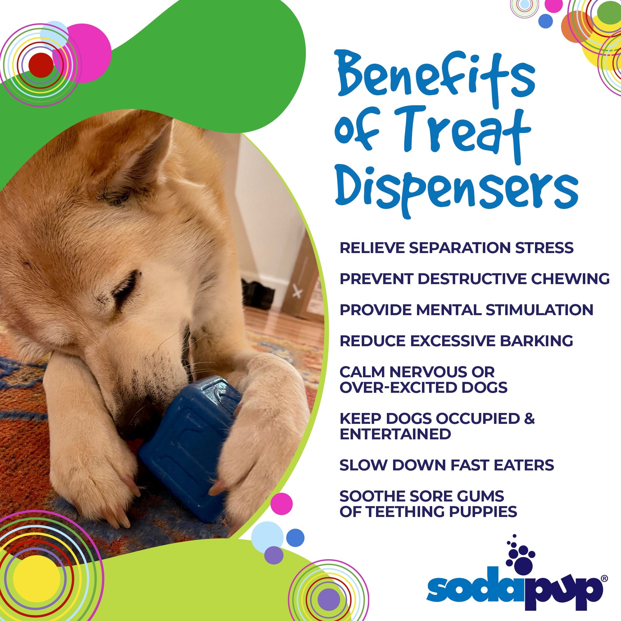 Love Cube eDispenser - Durable Rubber Chew Toy & Treat Dispenser | USA Made