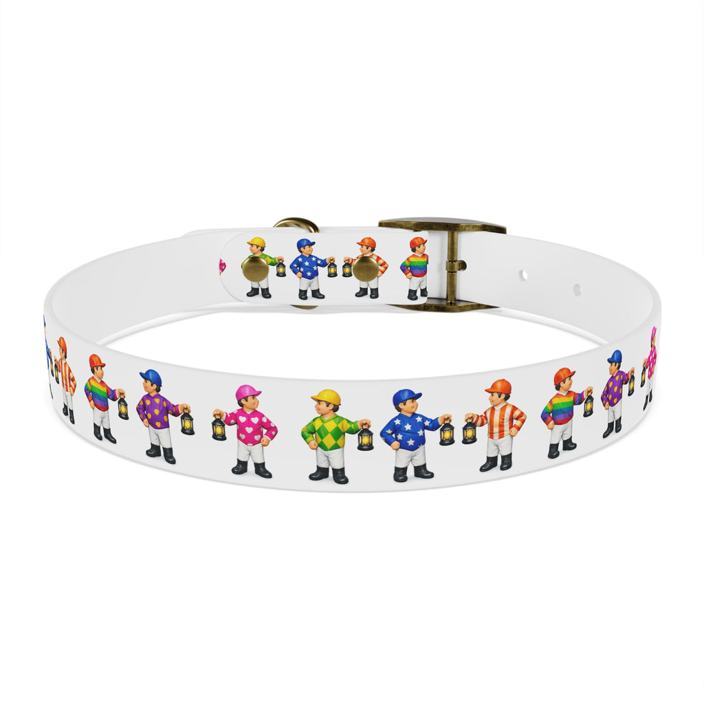 Comical lawn jockey waterproof dog collar