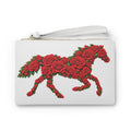Rose Horse Clutch Bag — Floral Equestrian Wristlet for Valentine’s Day & Gifts