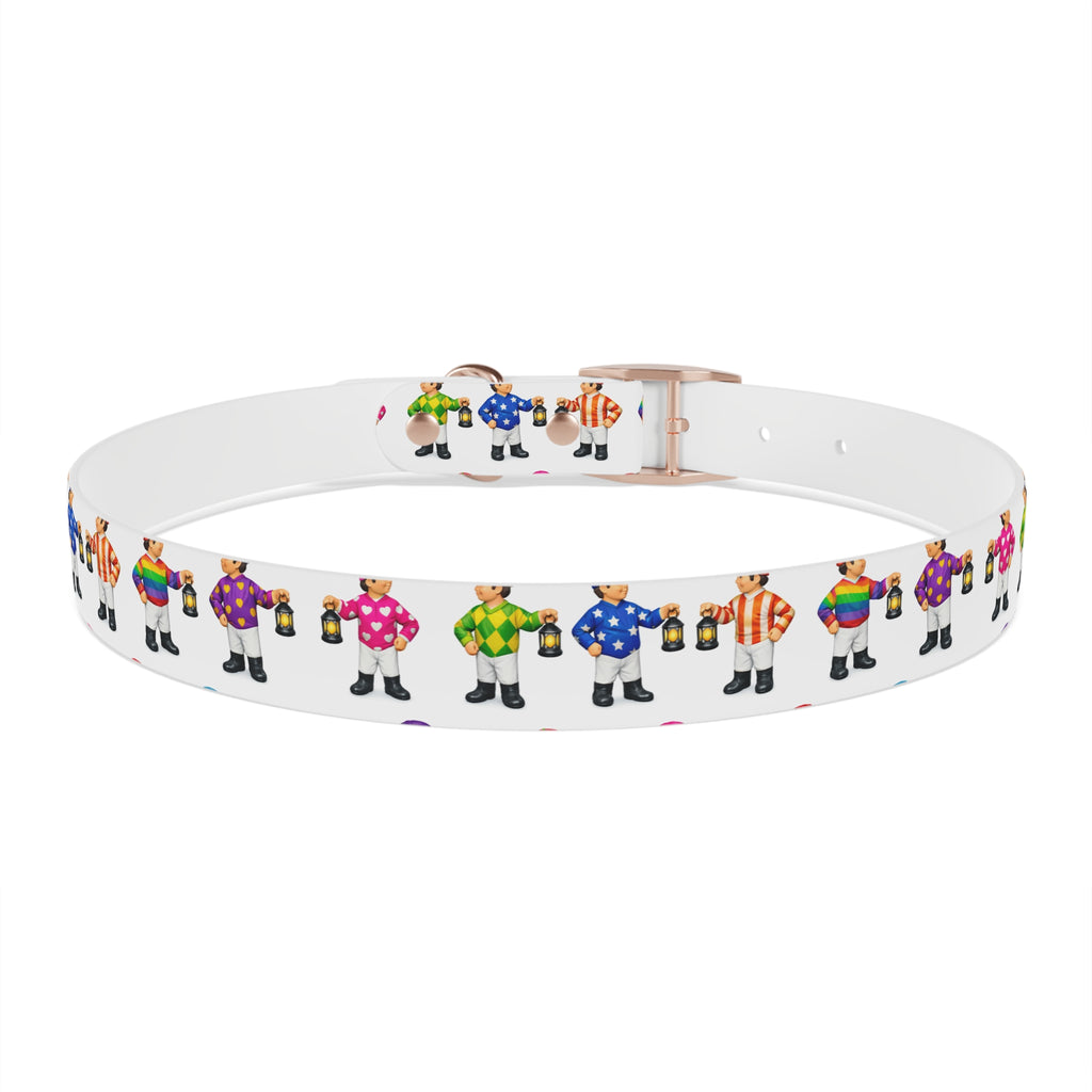 Comical lawn jockey waterproof dog collar