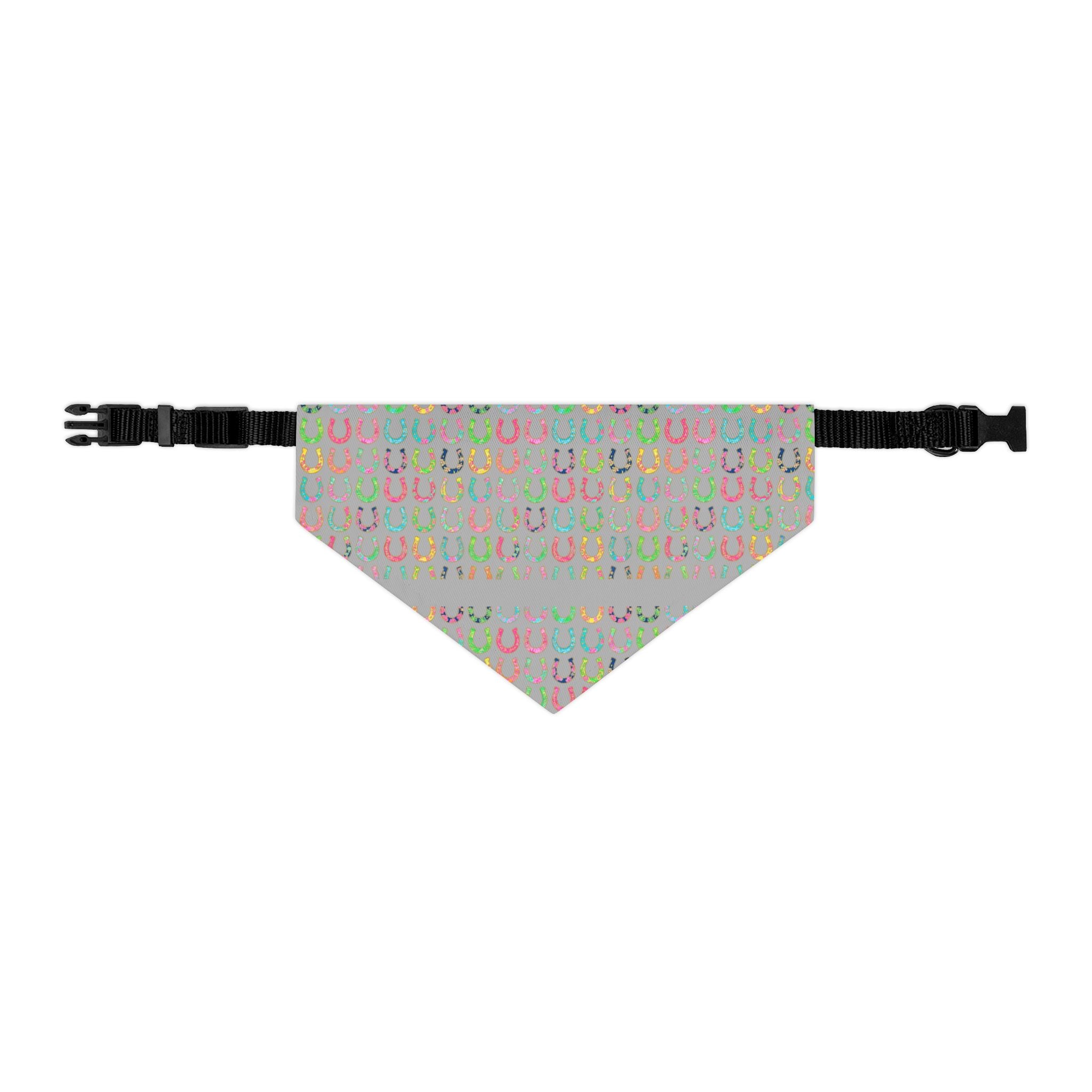 Pastel Horseshoe Bandana Collar for Dogs – Lucky Pet Scarf