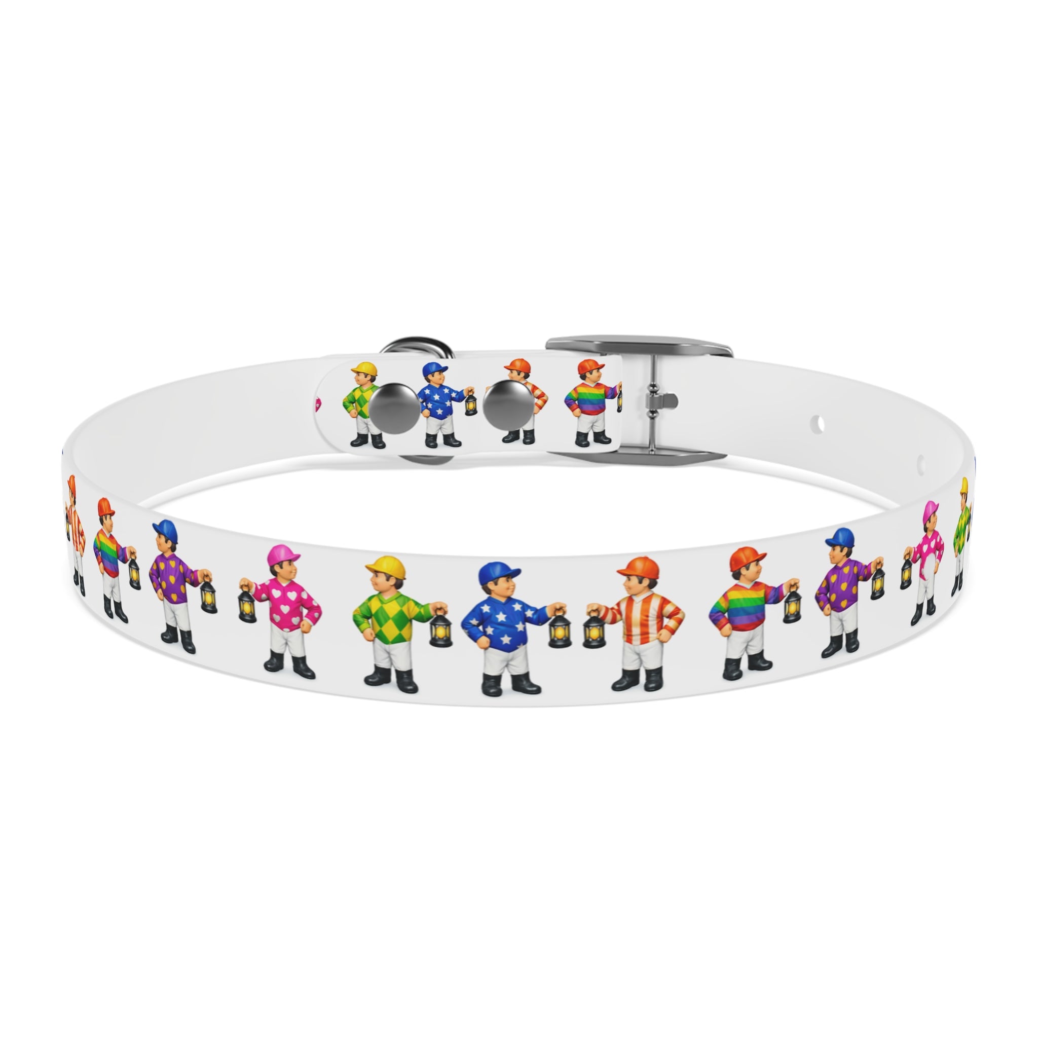 Comical lawn jockey waterproof dog collar