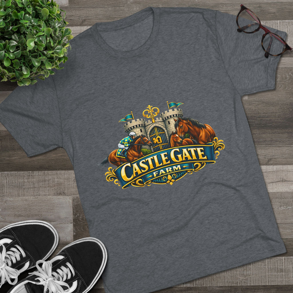 Castle Gate Farm T-Shirt – Retro Crest Logo Tee for Farm Lovers