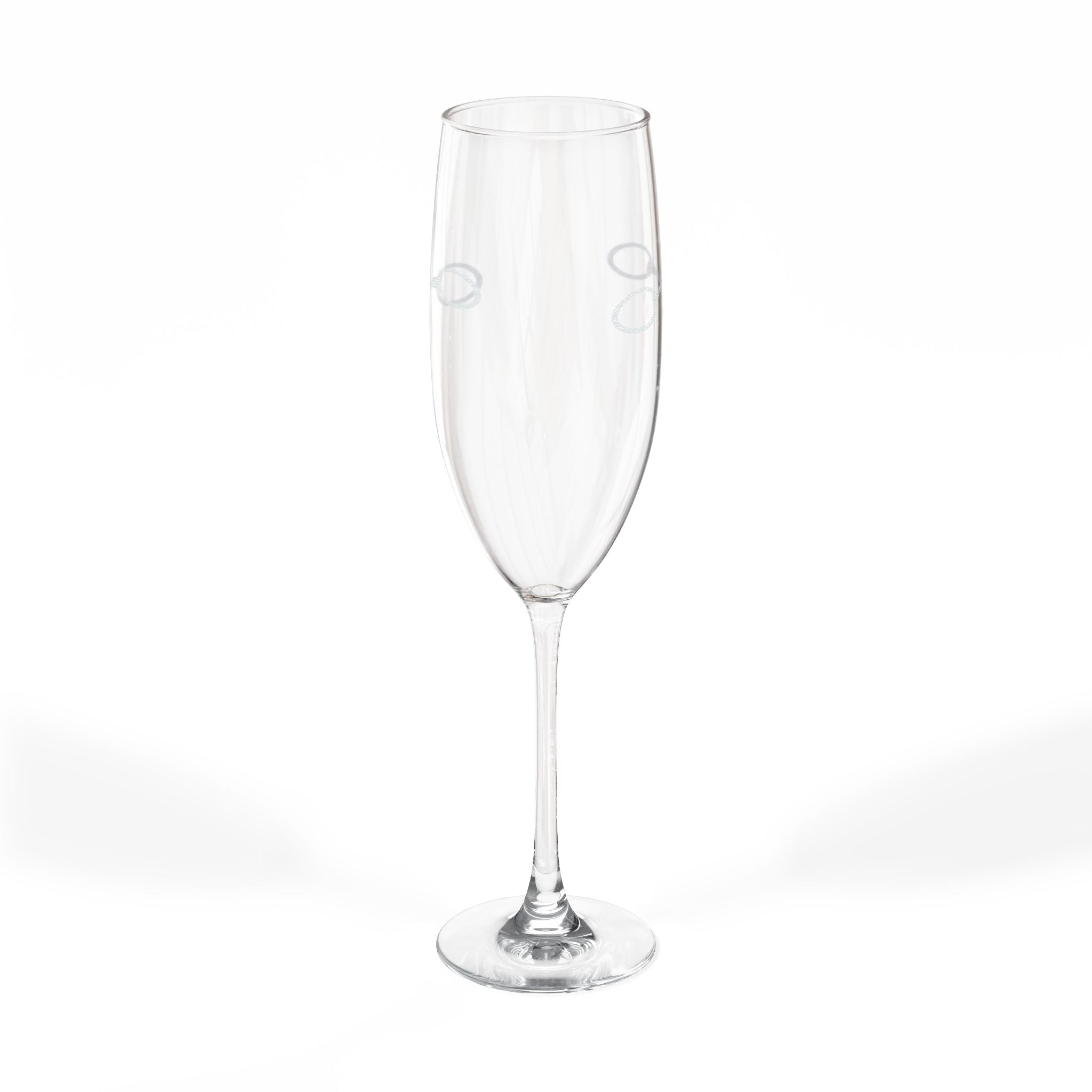 Engraved Champagne Flute 8oz  Snaffle horse Bit Design