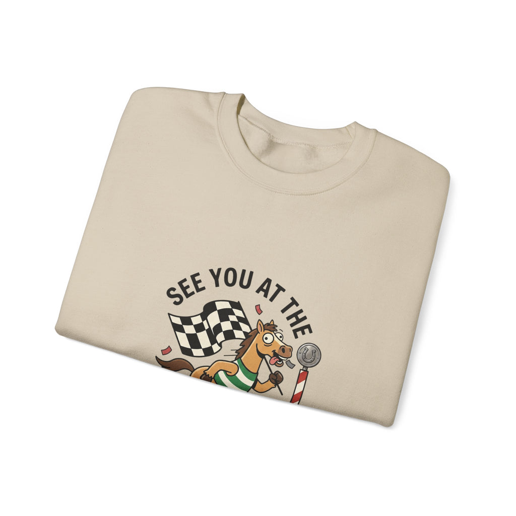 See You at the Finish Line Sweatshirt | Racing Meme, Silly Horse