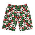 Casino Dice & Cards Board Shorts — Men's Poker Pattern Swim Trunks