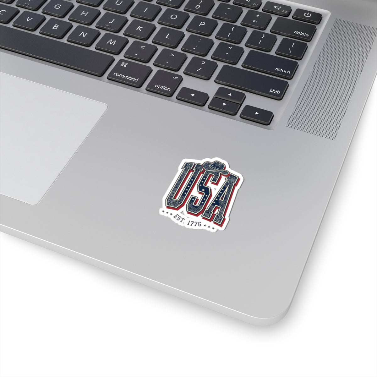 USA Patriotic Bandana Lettering Sticker | 4th of July Americana