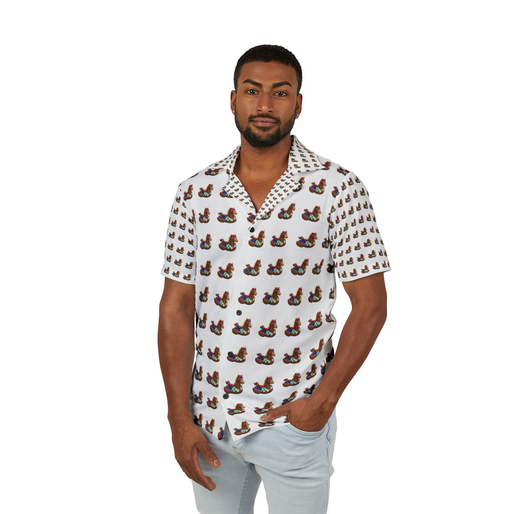 Men's Horse Rubber Duck AOP Hawaiian Camp Shirt
