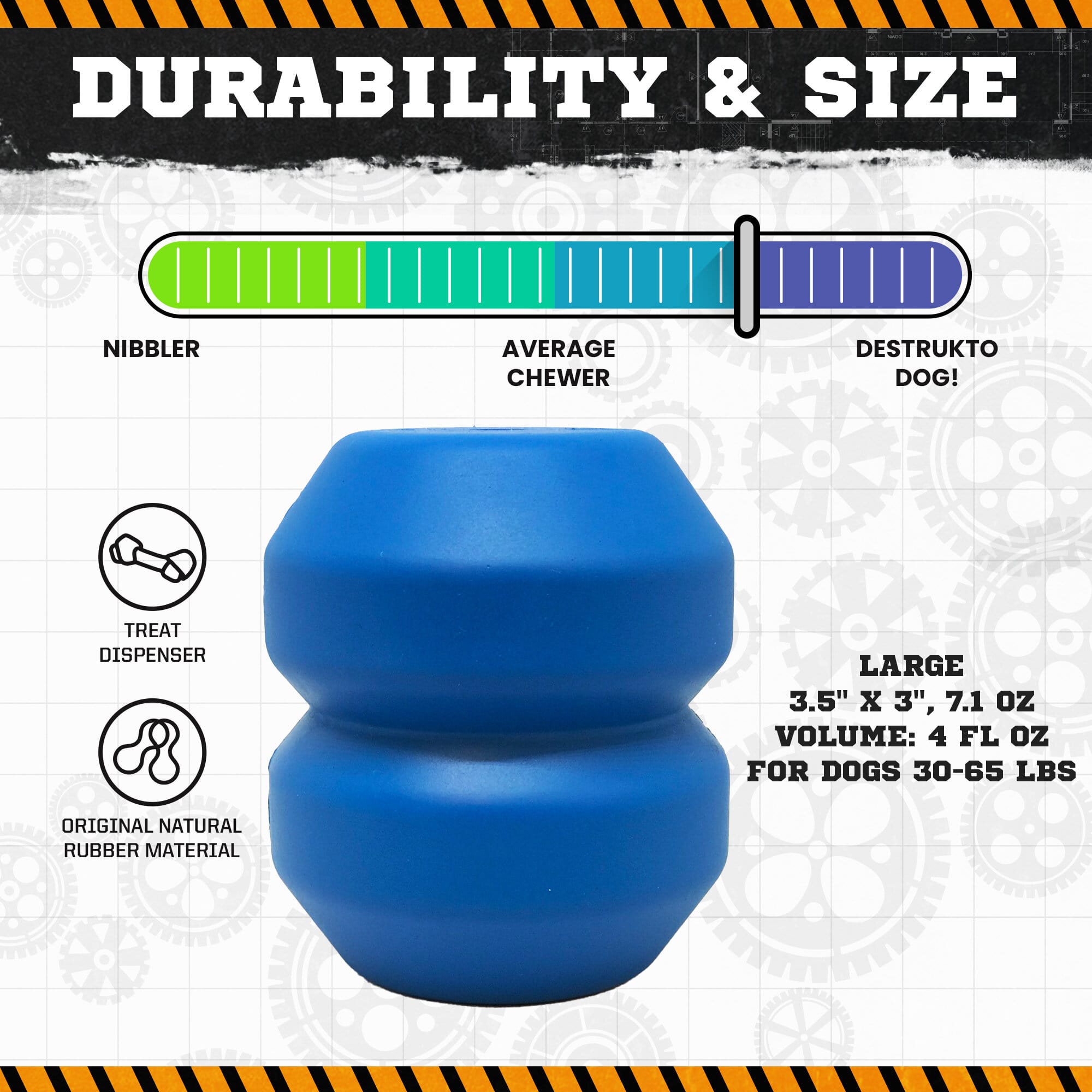Double Trouble Dog Toy Dual Chamber Treat Dispenser Dt01
