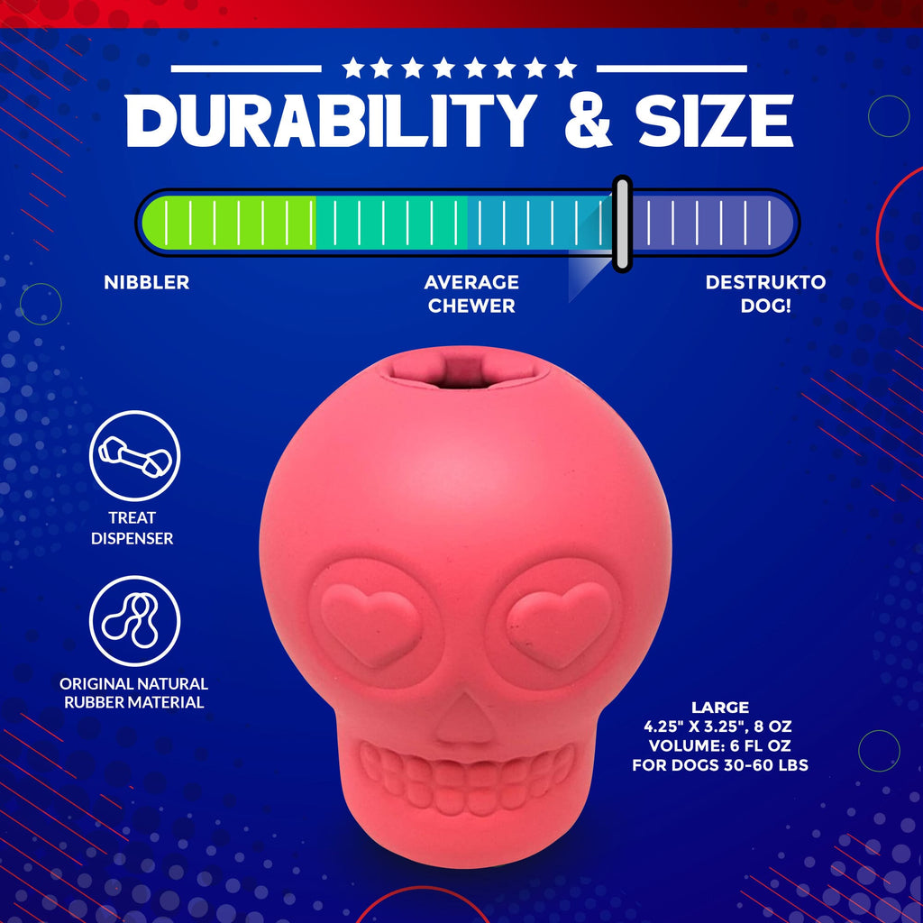 SodaPup Sugar Skull Dog Chew Toy and Treat Dispenser