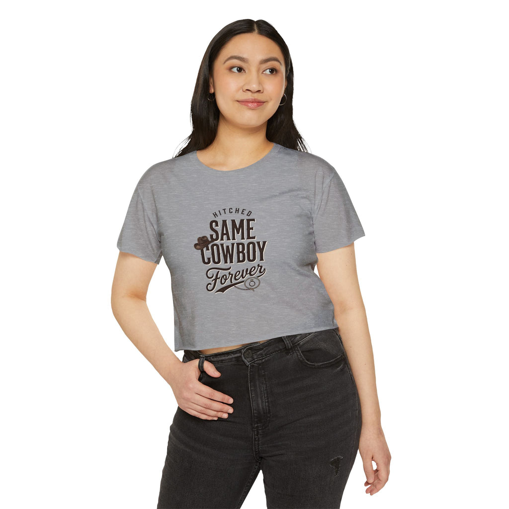 Same Cowboy Forever Crop Top — Women's Western Festival Tee