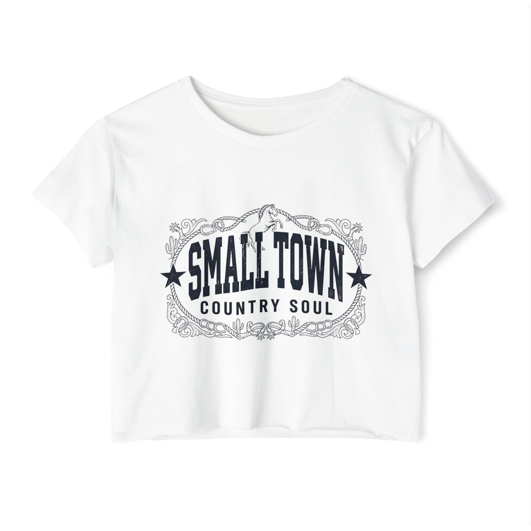 Small Town Country Soul Crop Top — Women’s Festival Graphic Tee