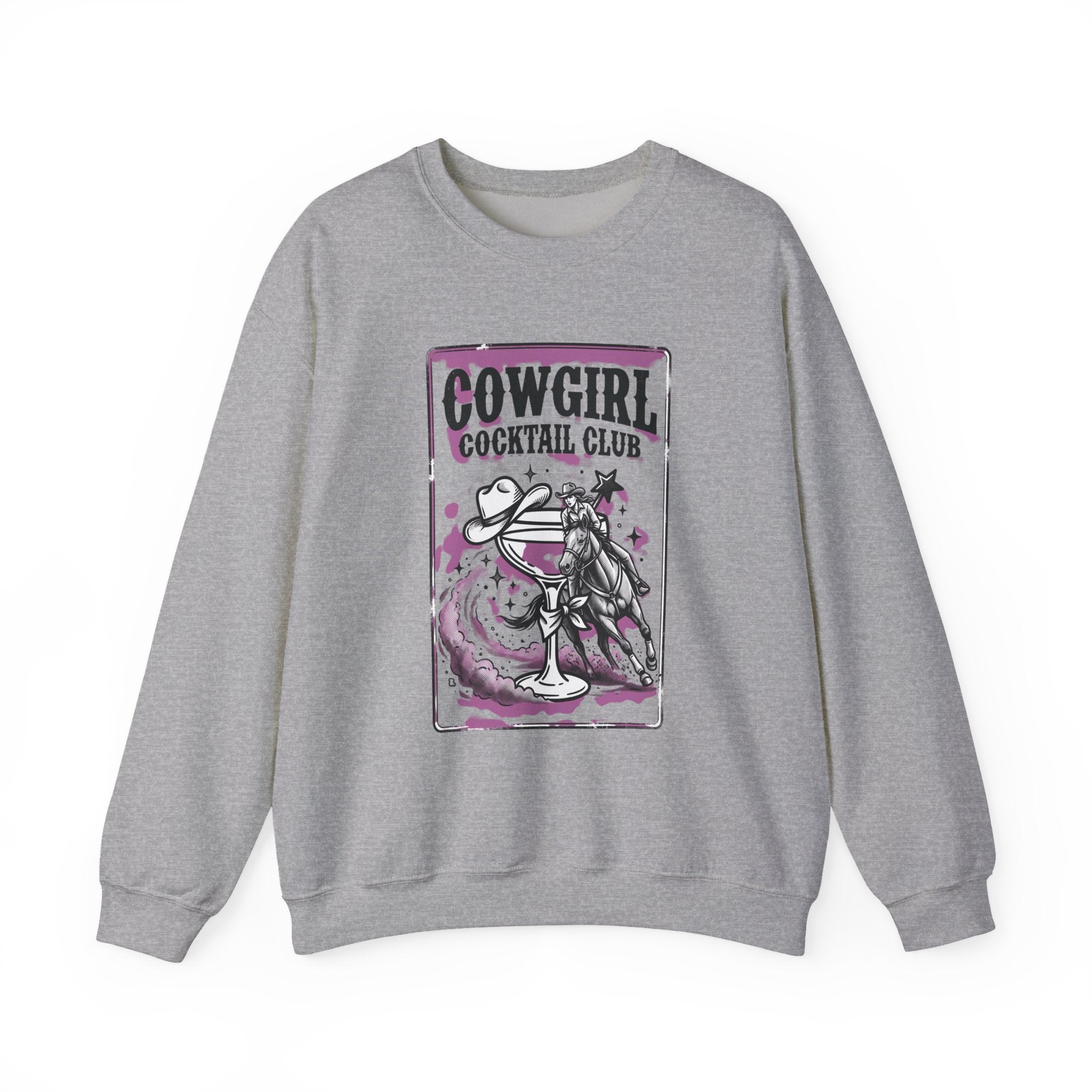 Cowgirl Cocktail Club Crewneck | Country Aesthetic, Western Graphic