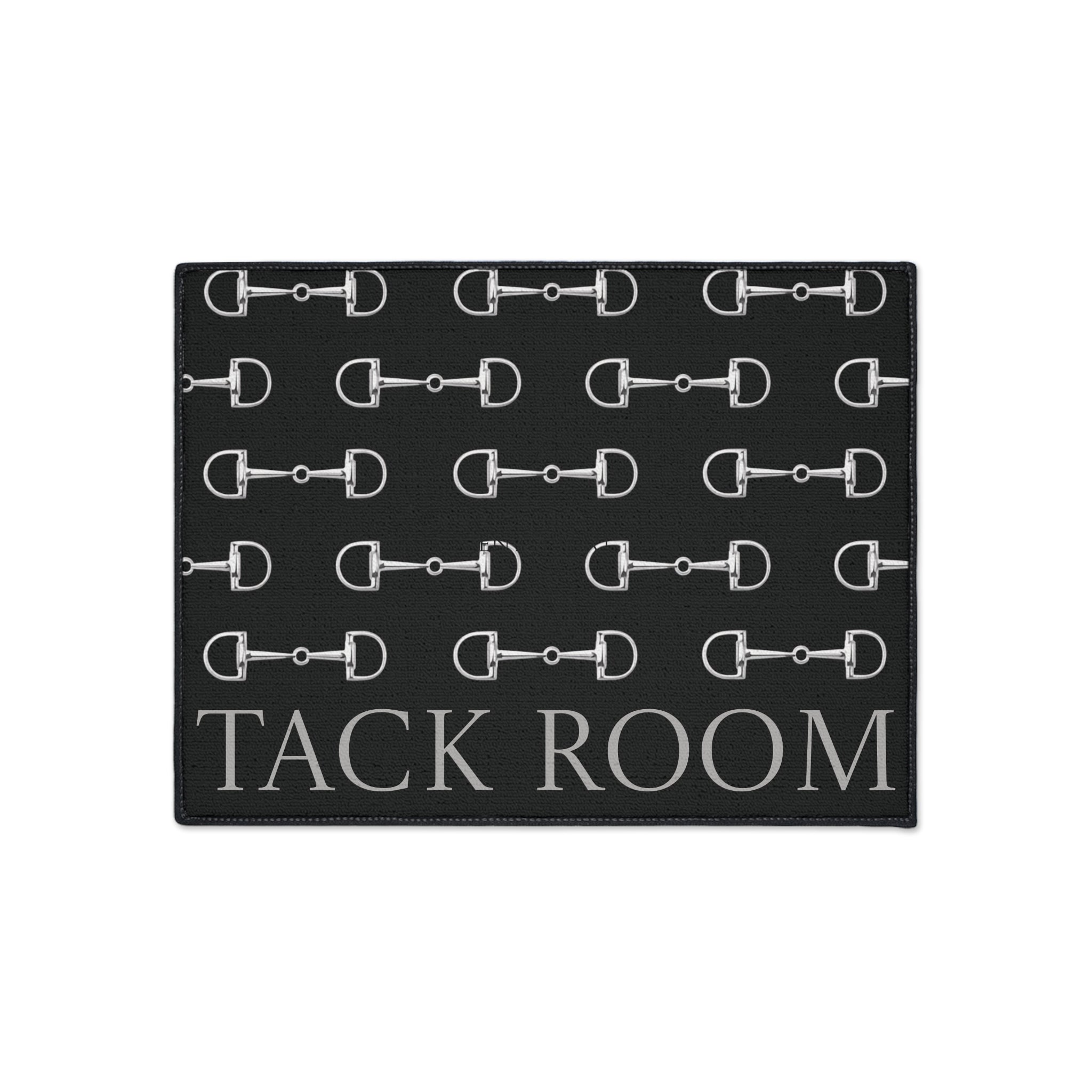 Tack Room Heavy-Duty Floor Mat – Equestrian Bit Pattern Welcome Rug