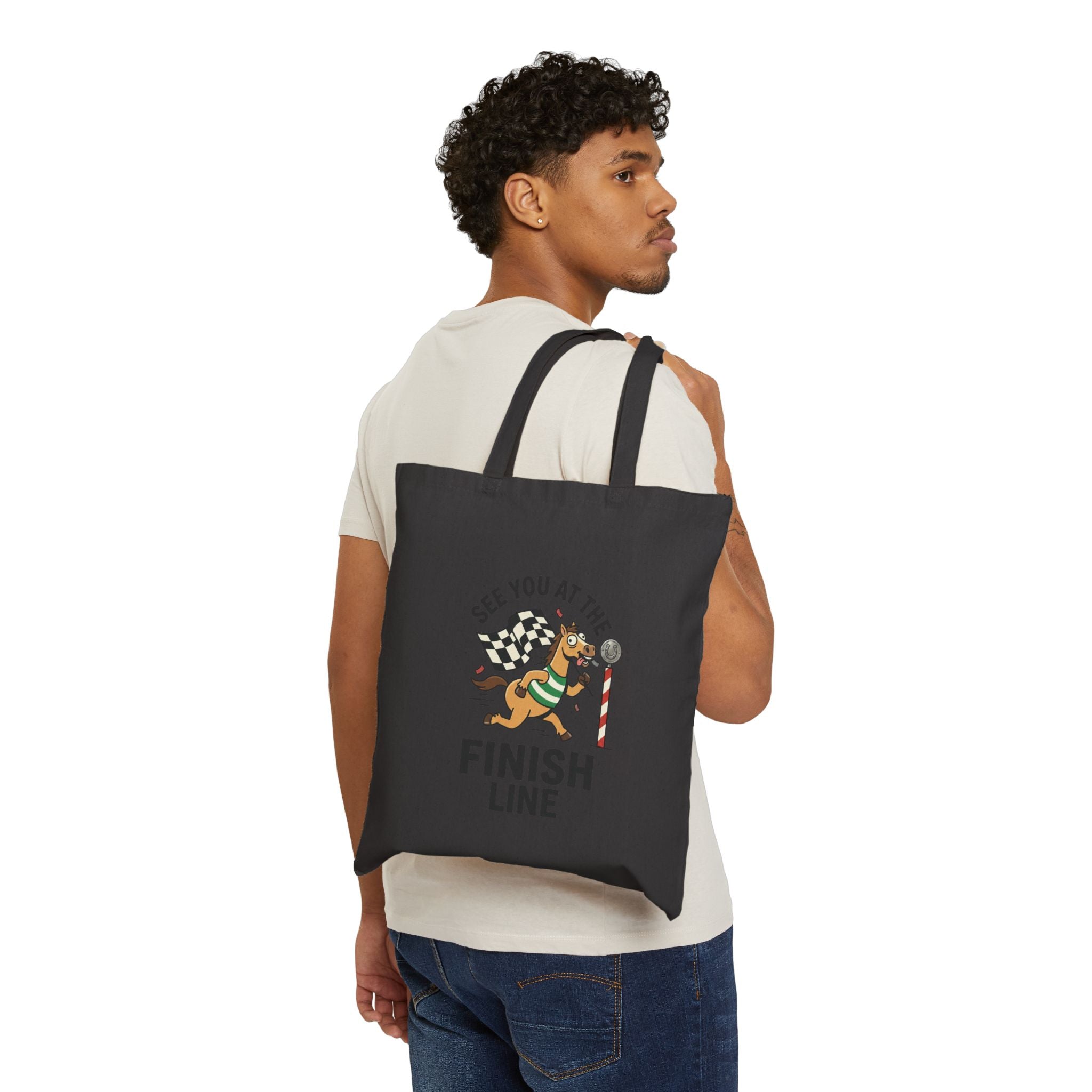 See You at the Finish Line Tote | Racing Meme, Silly Horse Race Bag