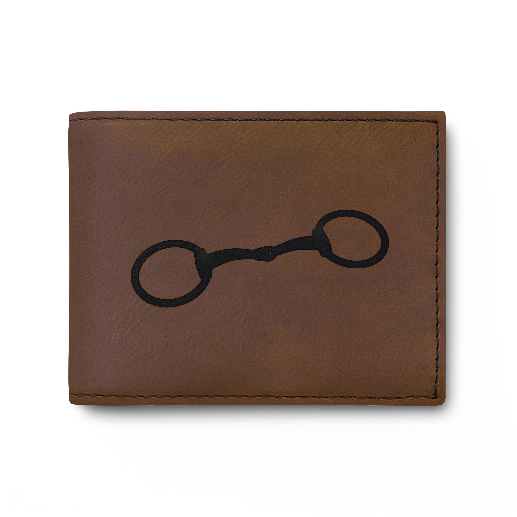 Equestrian Bit Leather Bi-Fold Wallet