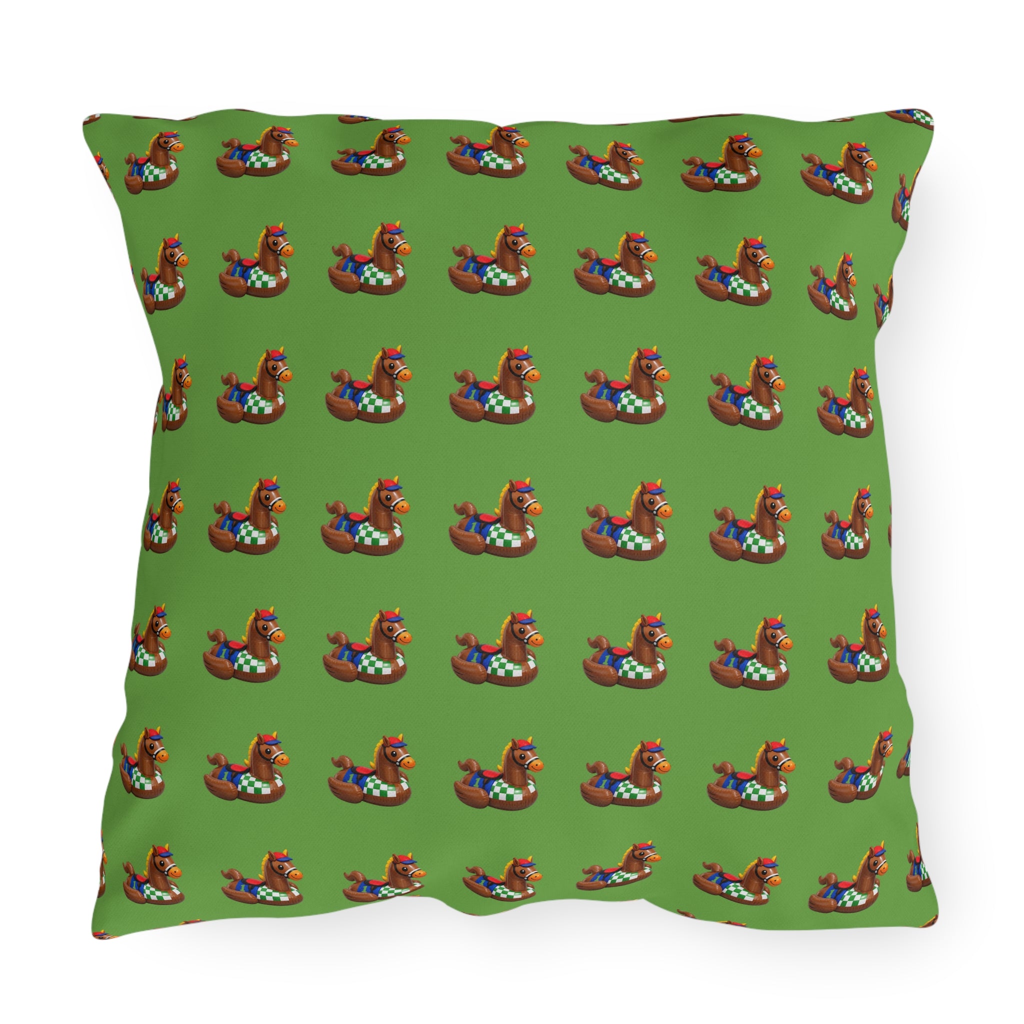 Green comical Horse Rubber Duck Pattern