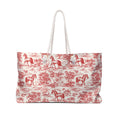 Toile Horse Weekender Bag — Vintage Equestrian Travel Tote