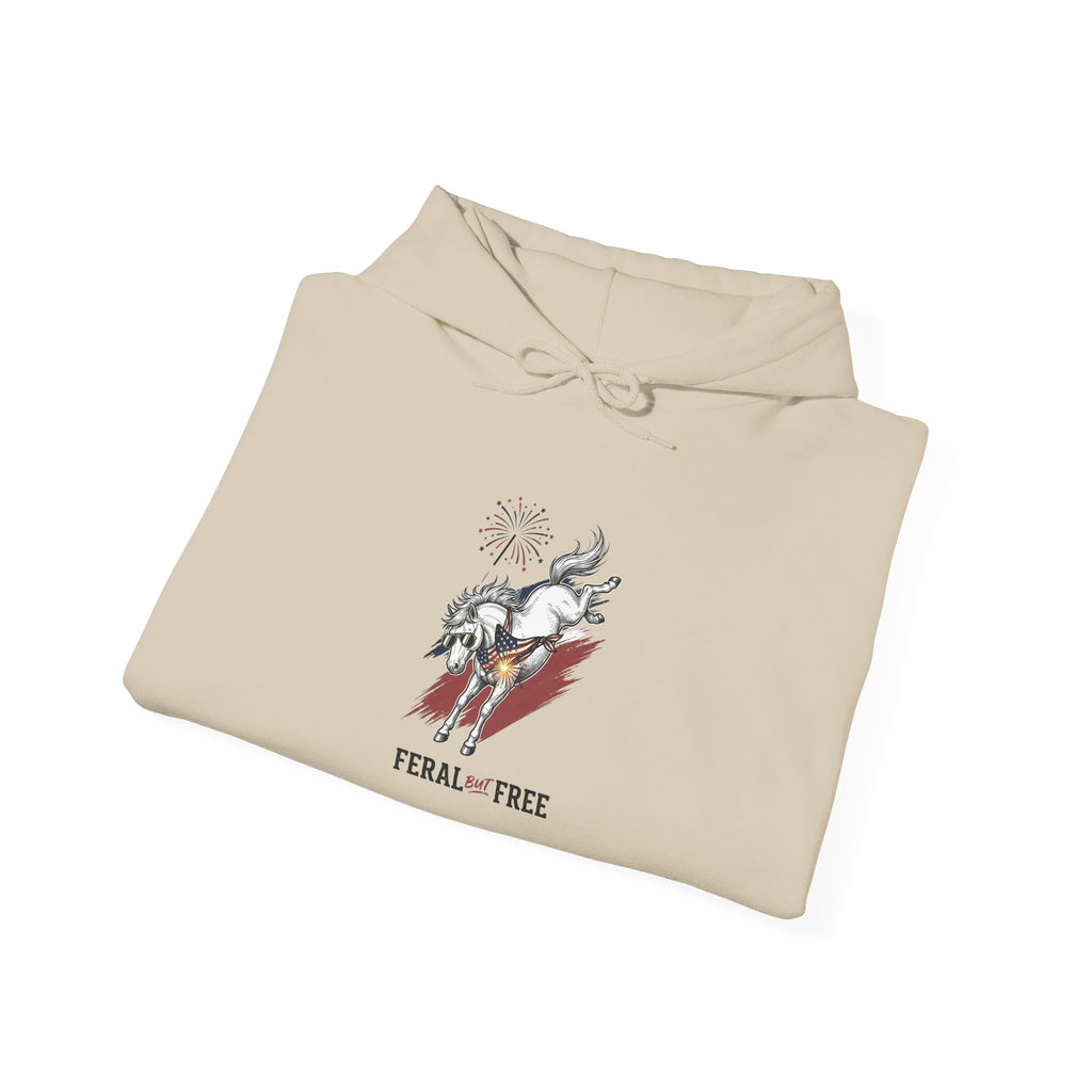 Feral but Free hoodie | Witty self-deprecating mental exhaustion sweatshirt